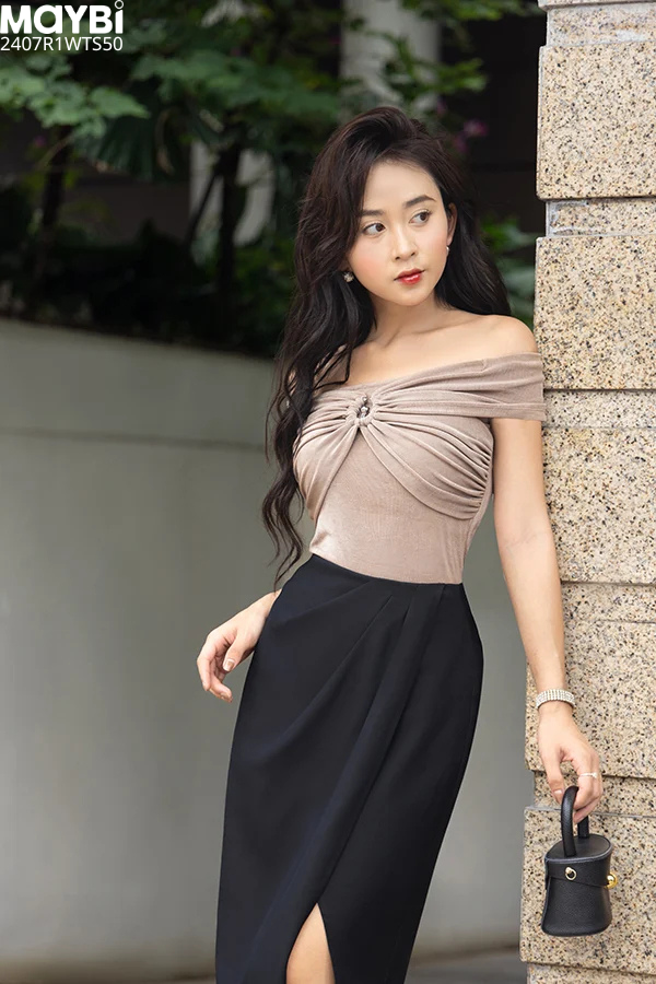Áo trễ vai thun ướt
