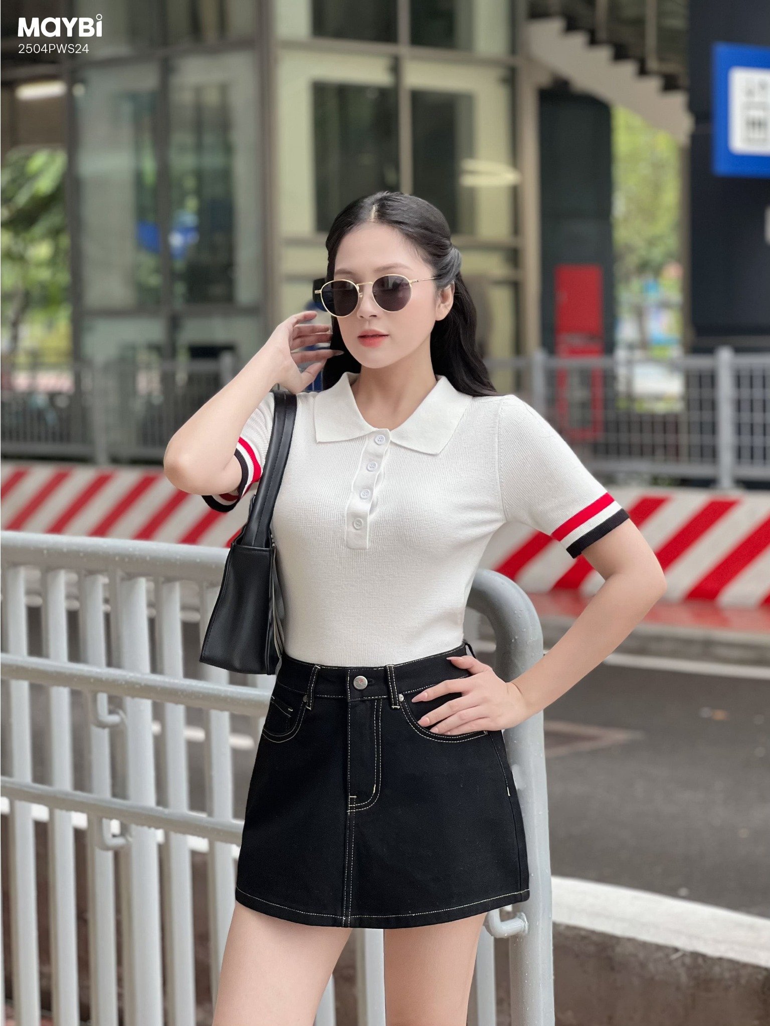 Áo polo form rộng ngắn tay