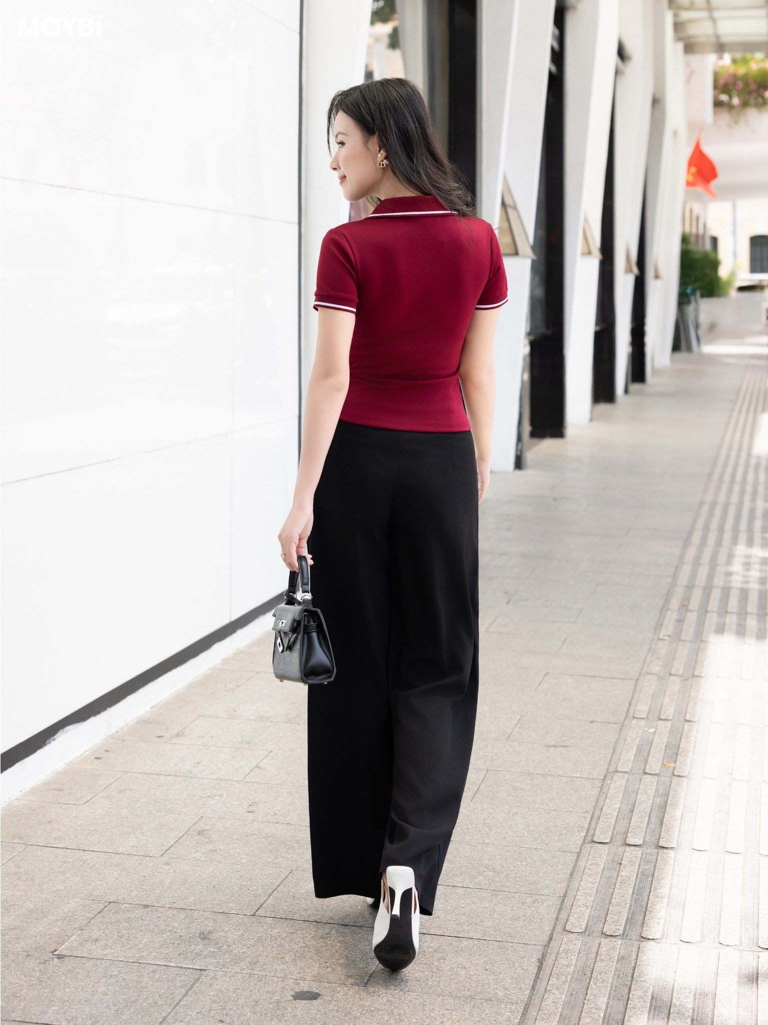 Quần culottes ống suông đen