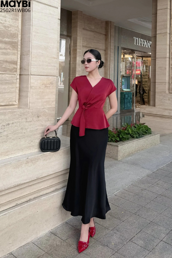 Chân váy lụa Dony