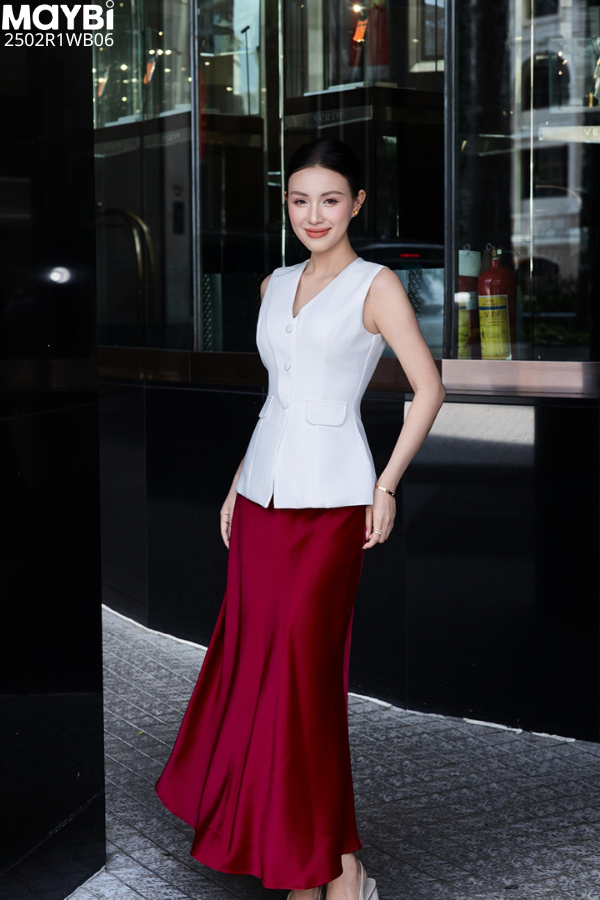 Chân váy lụa Dony