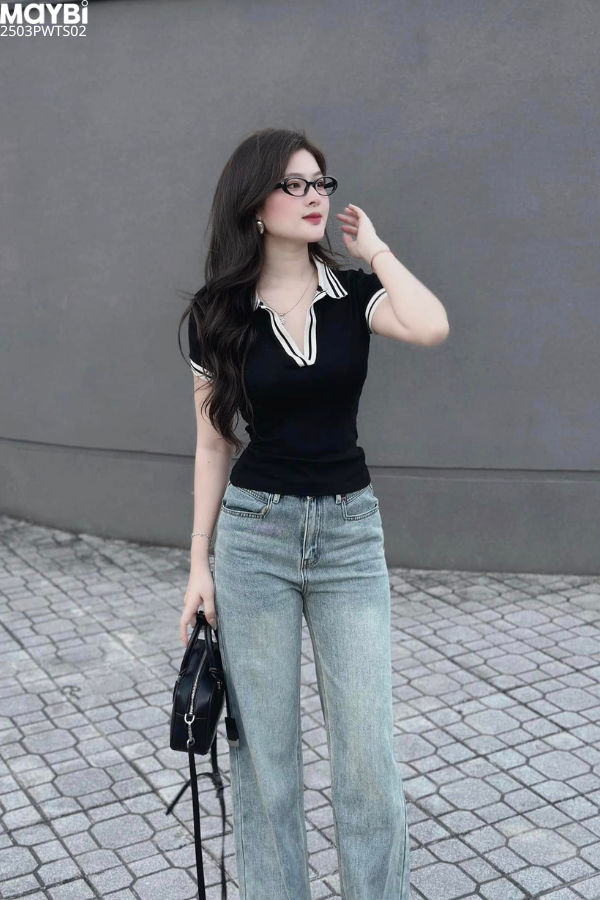 Áo thun polo ôm tay ngắn