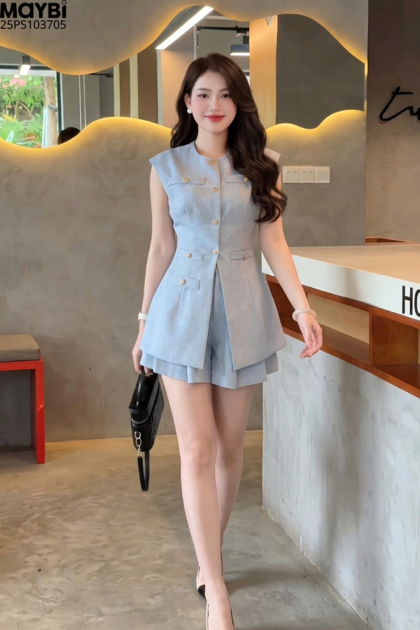 Set blazer quần short