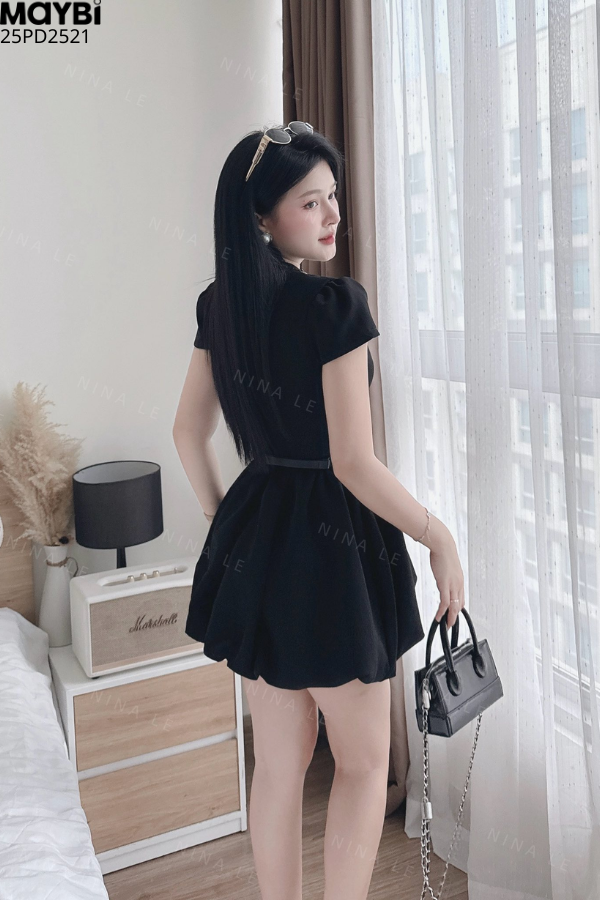 Đầm bí ngắn tay dáng mini