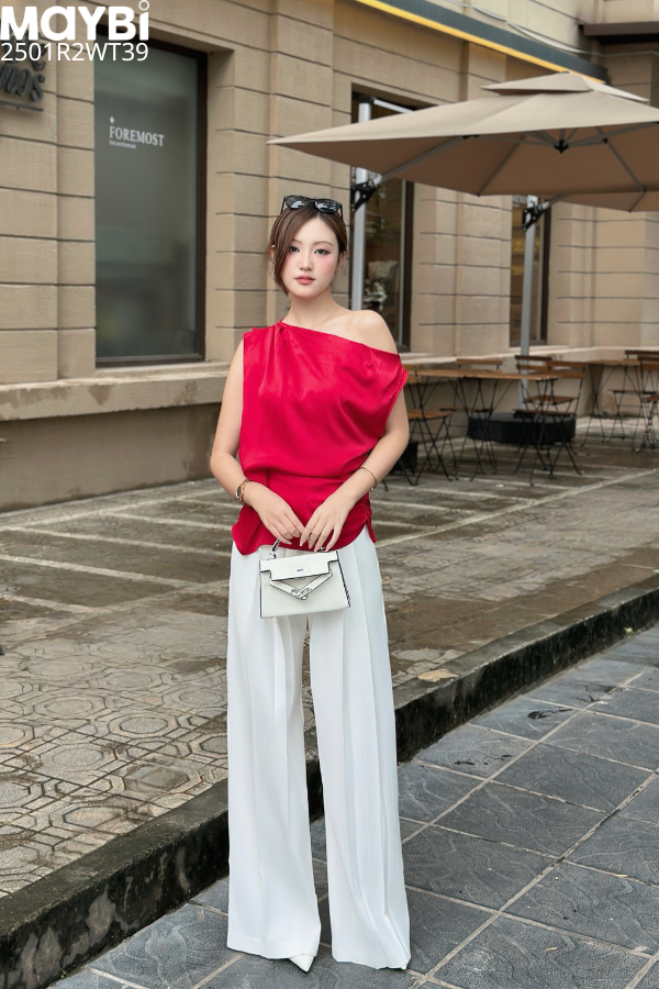 Áo lụa nhún eo