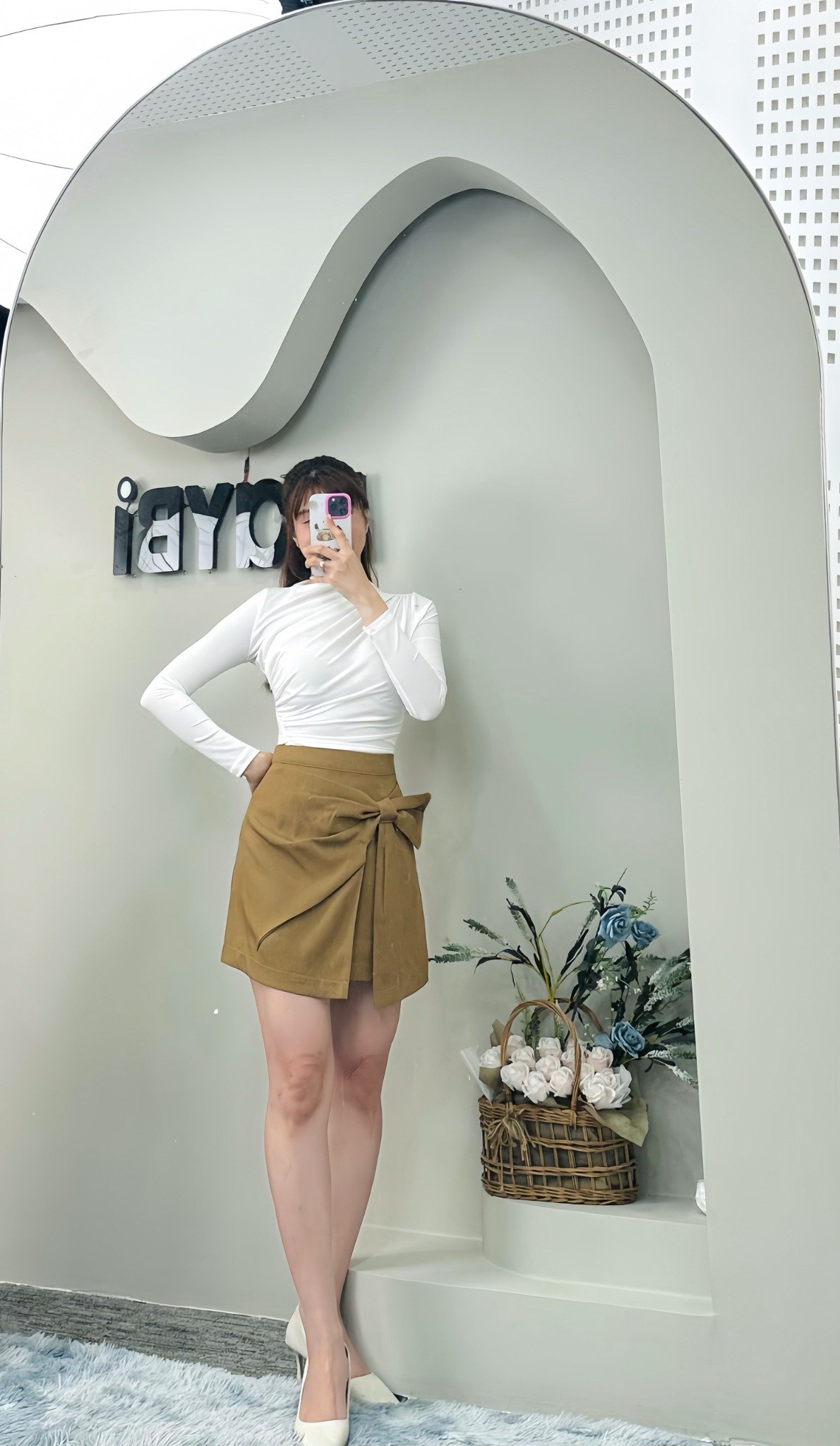 Áo ôm thun rayon nhún kiểu tay dài