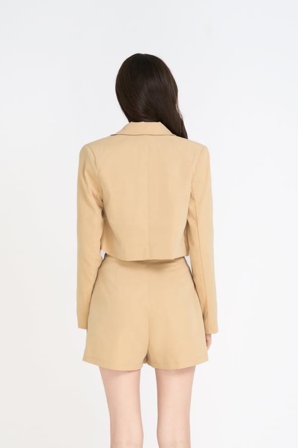 Áo blazer croptop kaki