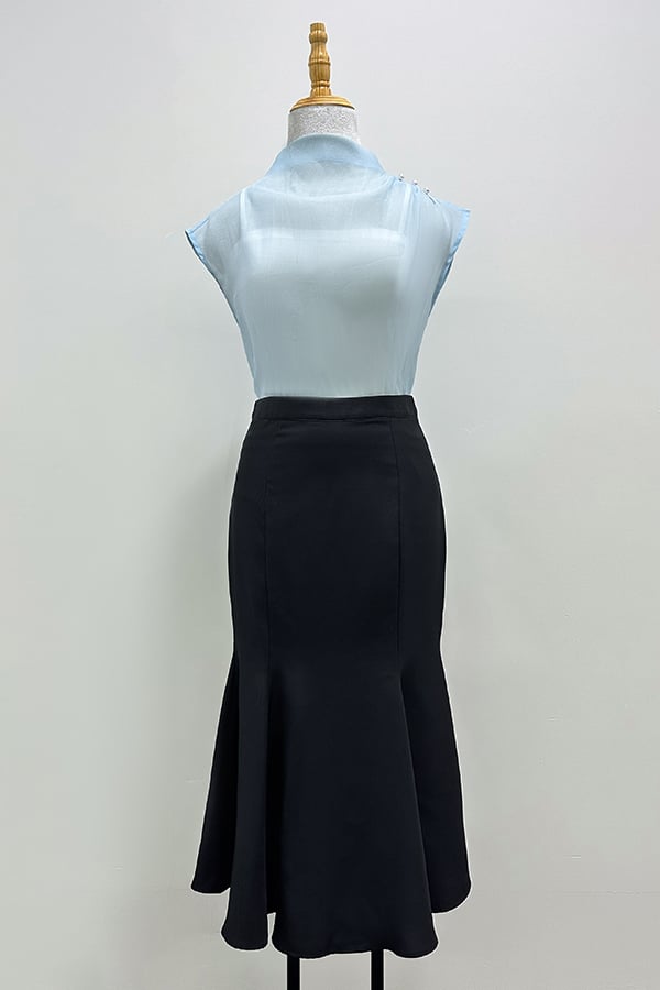 Chân váy midi cotton lạnh đuôi cá