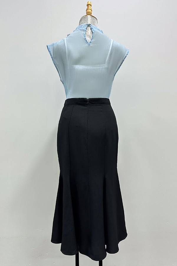 Chân váy midi cotton lạnh đuôi cá