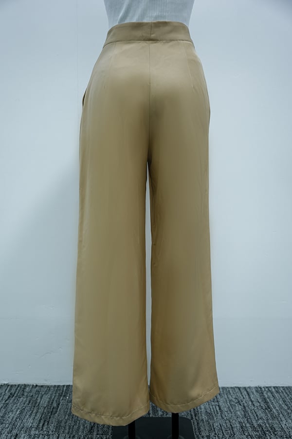 Quần ống rộng cotton lạnh lưng đắp xéo