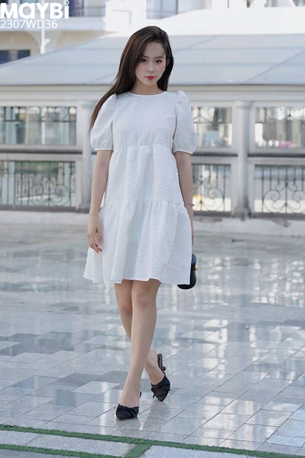 Đầm baby doll xốp hoa