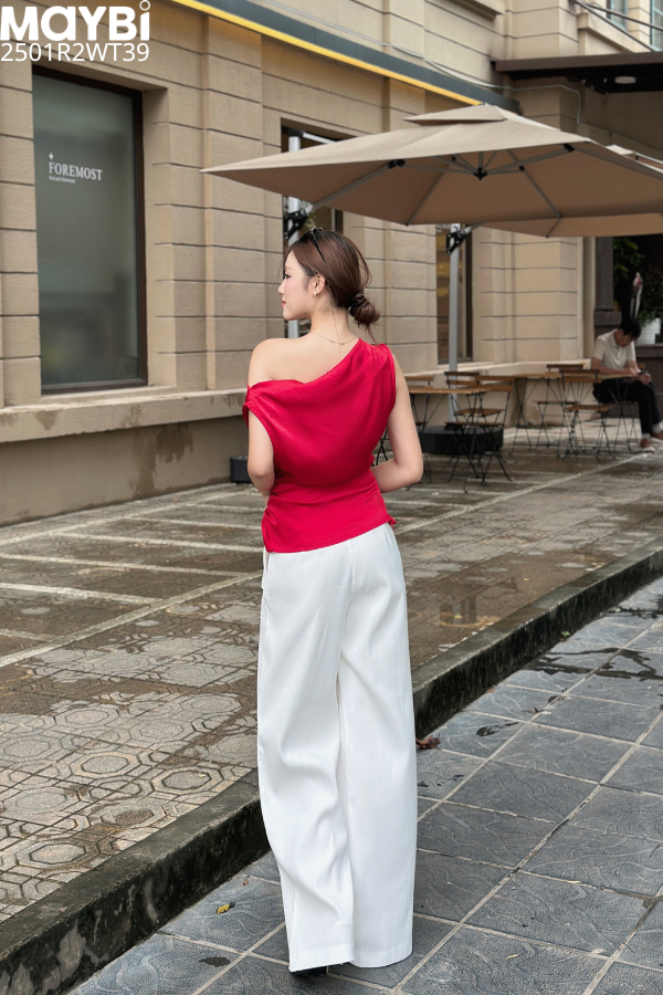 Áo lụa nhún eo