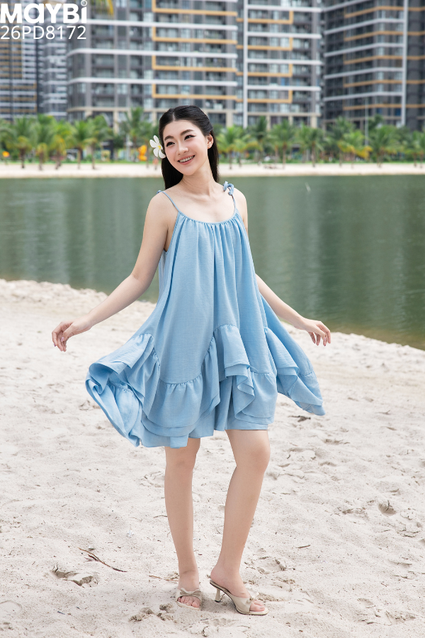 Đầm babydoll ngắn xòe nhiều tầng