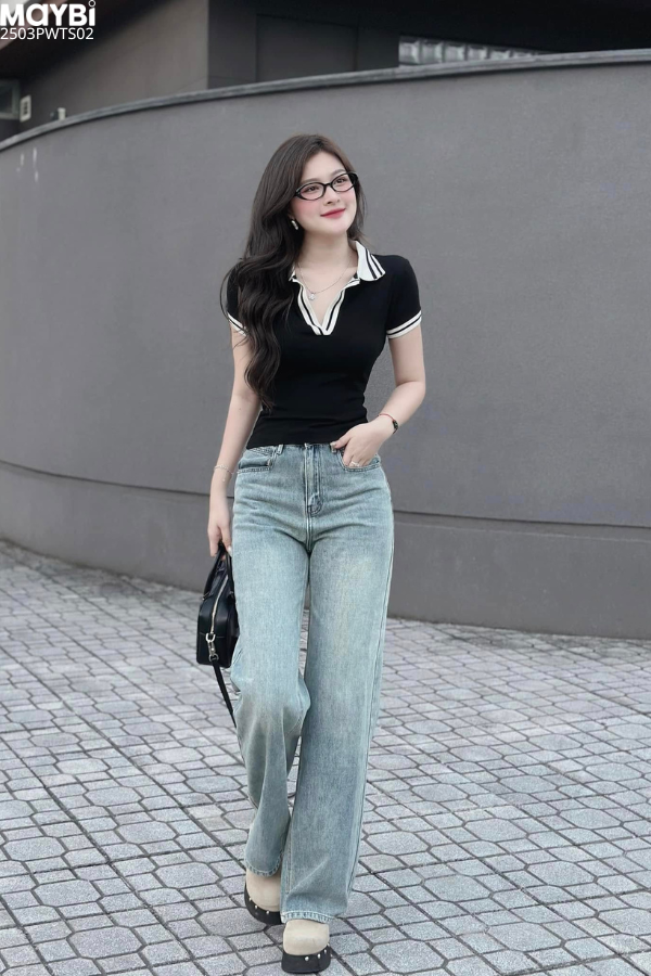 Áo thun polo ôm tay ngắn