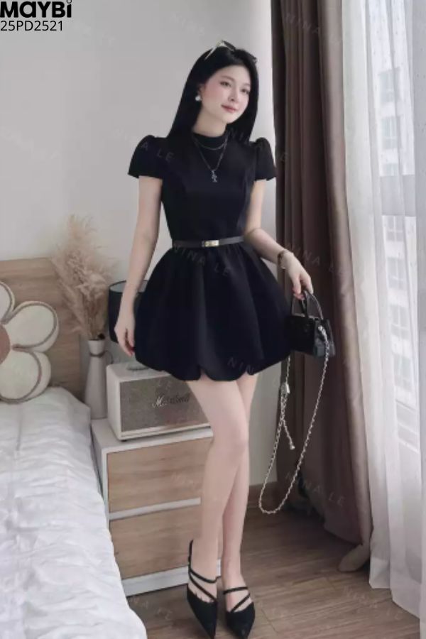 Đầm bí ngắn tay dáng mini