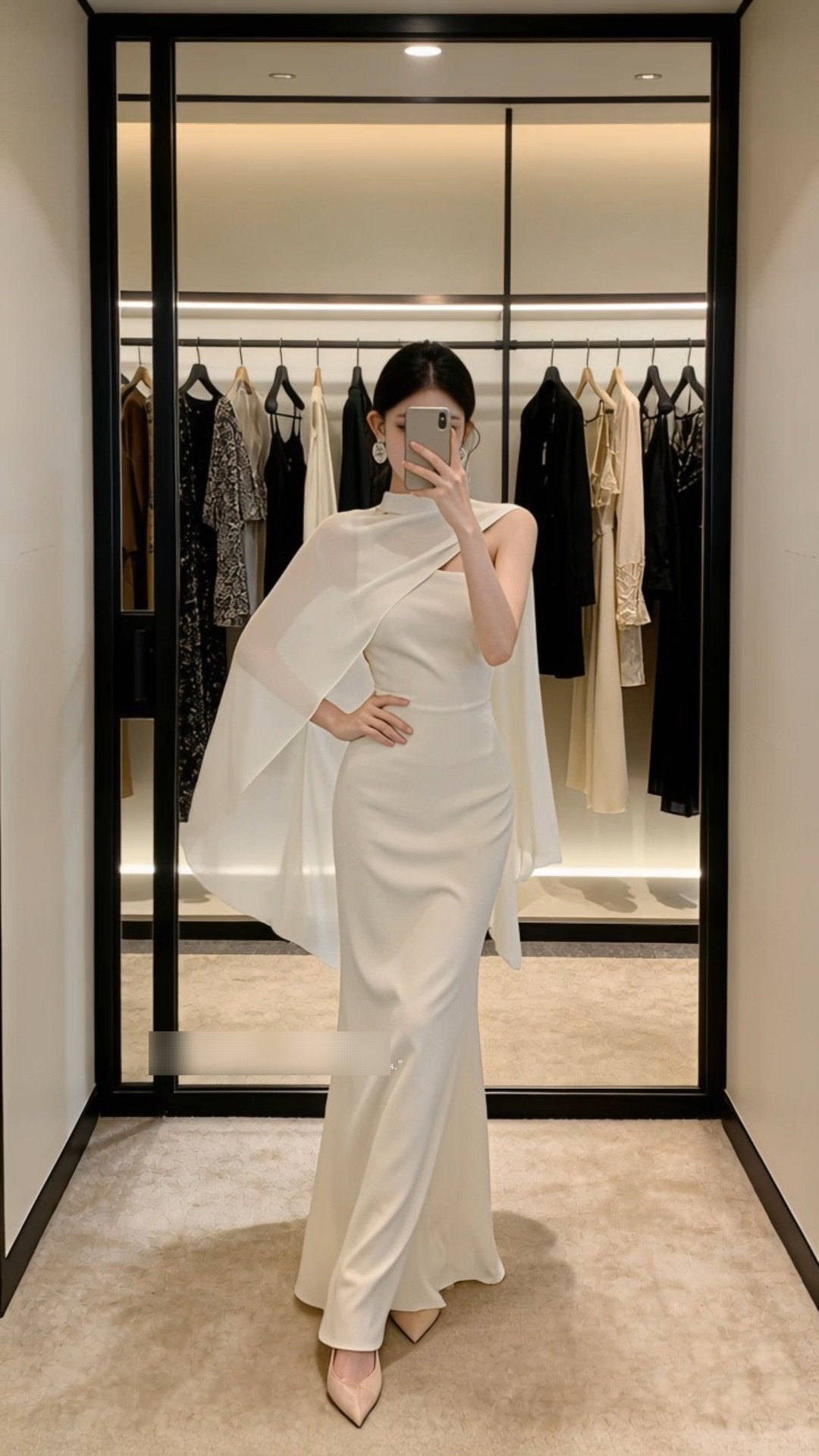 (CÓ SẴN HN) Đầm đuôi cá kèm choàng dáng maxi