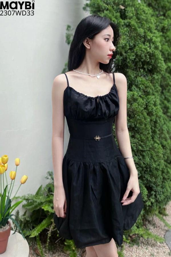 Đầm bí tơ queen phối nhún