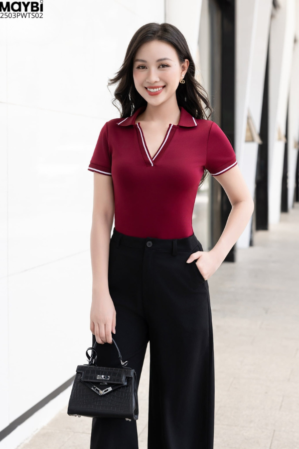 Áo thun polo ôm tay ngắn