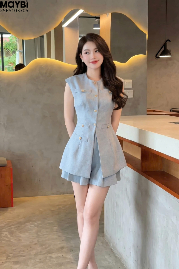 Set blazer quần short