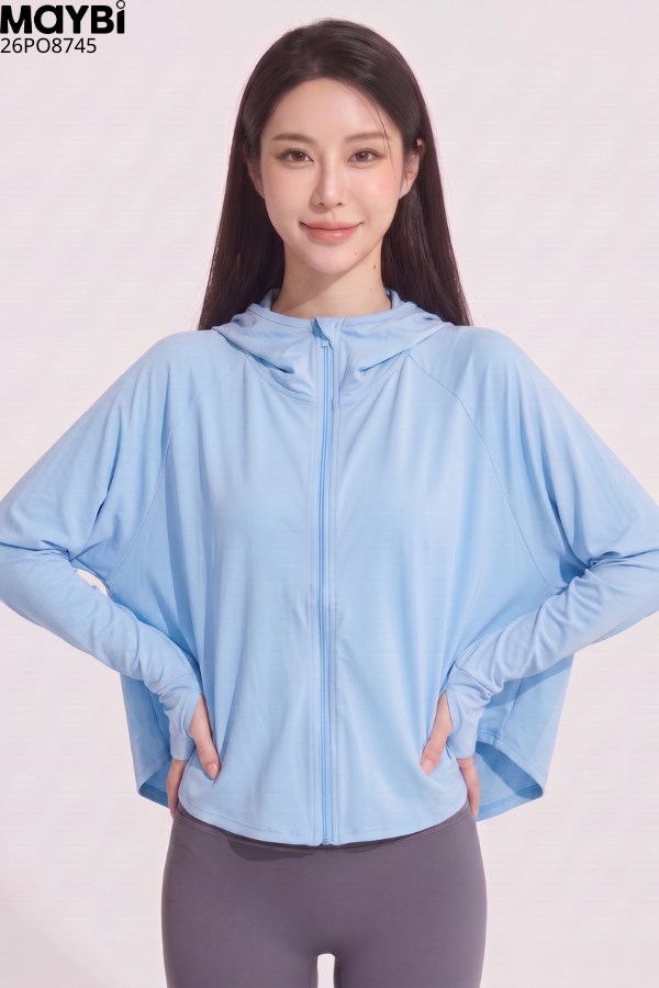 Áo Chống Nắng Iced Cool Cánh Dơi Chống UV Có Mũ & Che Mặt Breeze