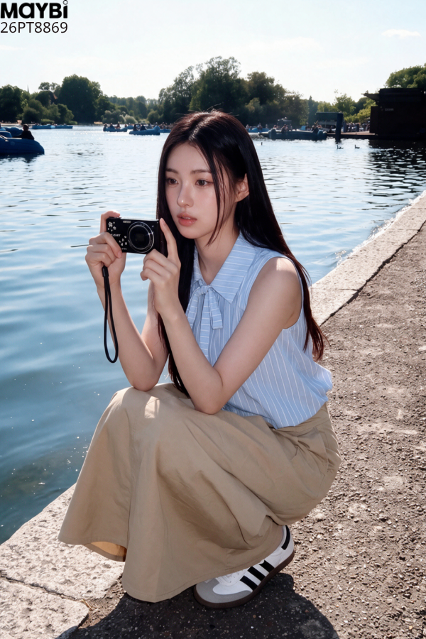 Áo Sơ Mi Cotton Sọc Tùng Bí Élodie
