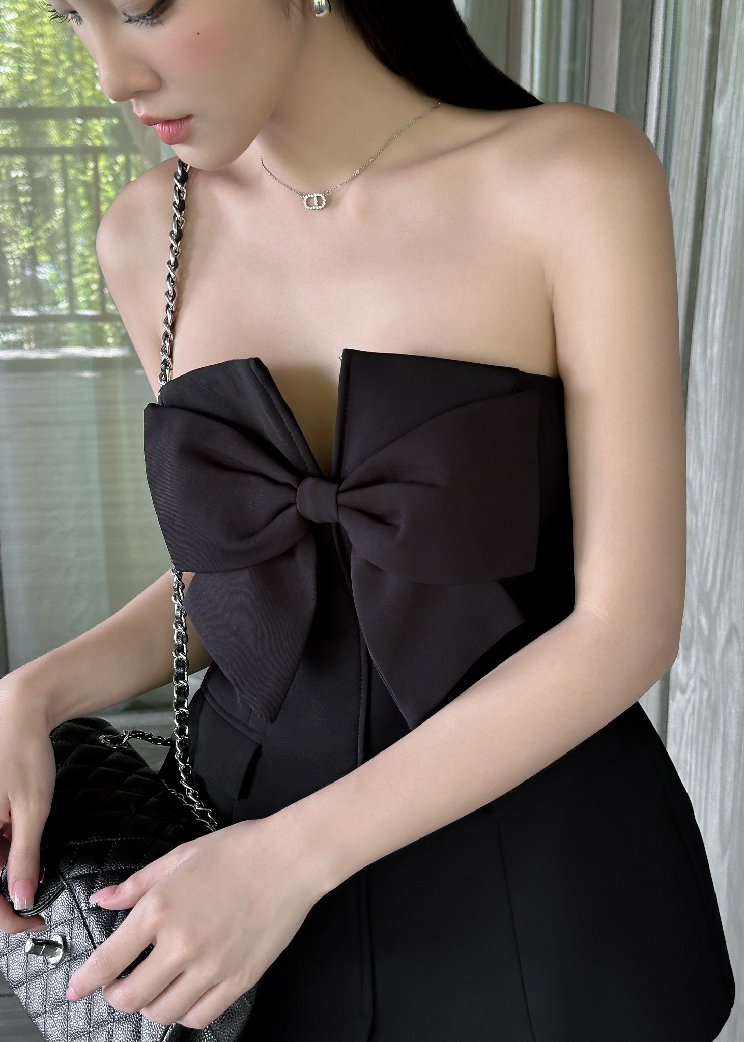 Set áo cúp ngực quần ống suông