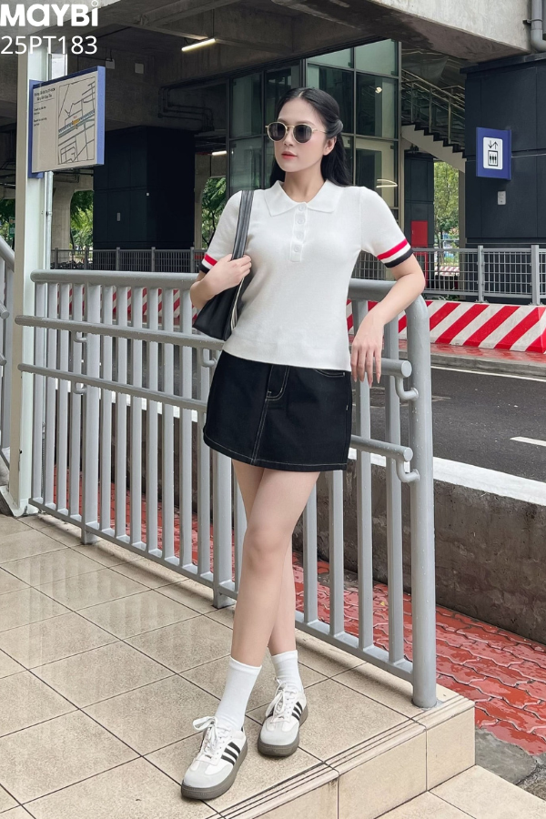 Áo polo form rộng ngắn tay