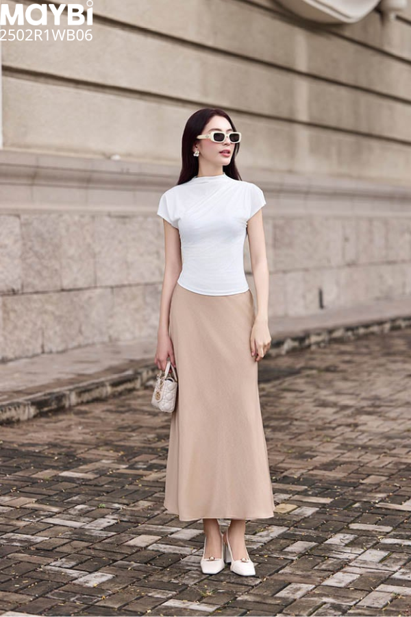 Chân váy lụa Dony