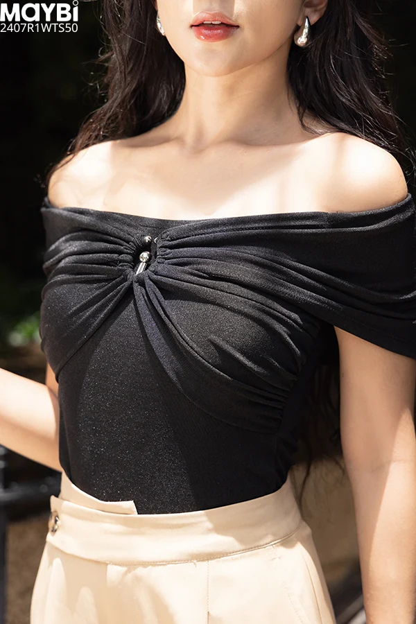 Áo trễ vai thun ướt