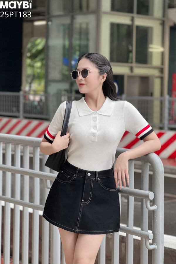 Áo polo form rộng ngắn tay