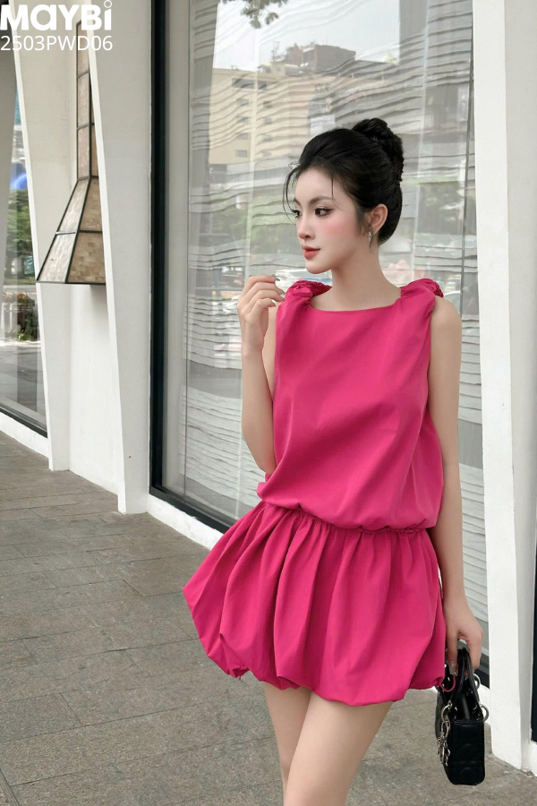 Đầm tùng bí dáng mini