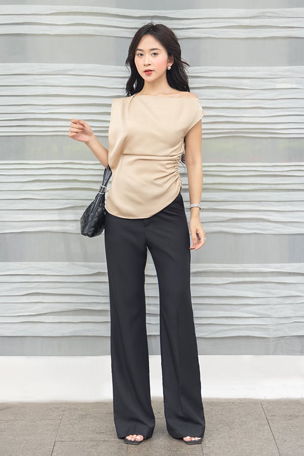 Quần culottes ống loe cotton lạnh