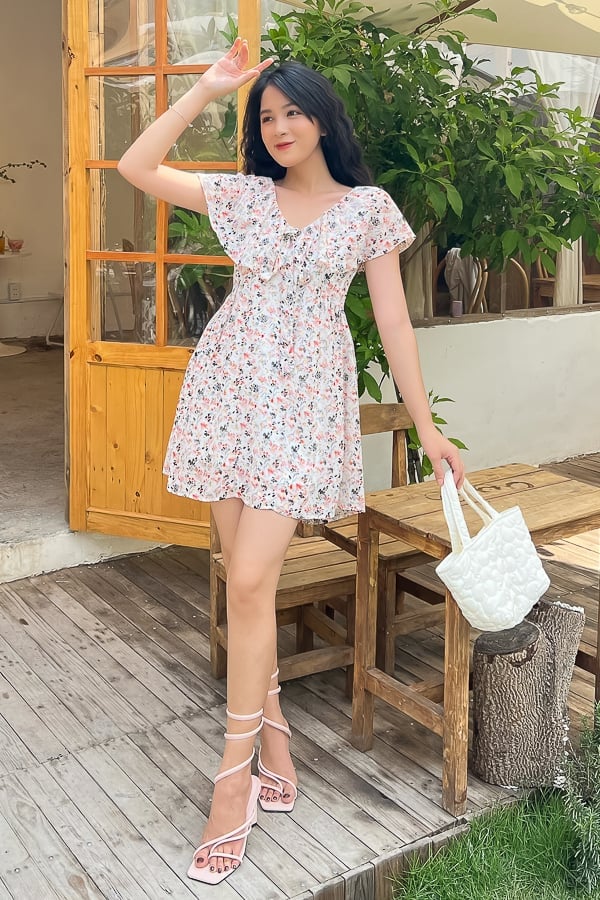 Đầm babydoll bèo cánh tiên