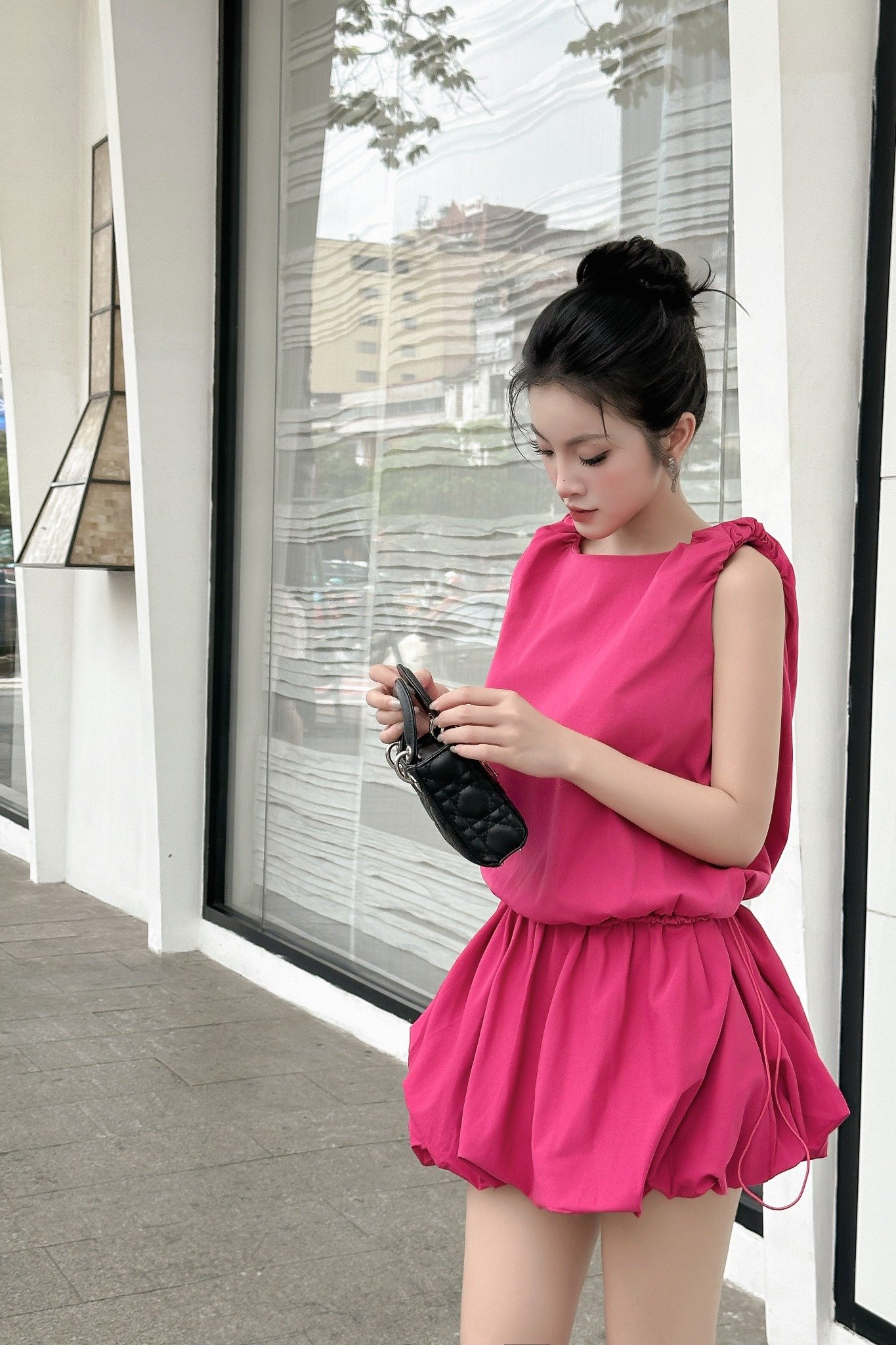 Đầm tùng bí dáng mini