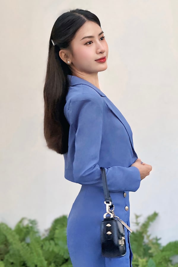 Áo blazer croptop kaki