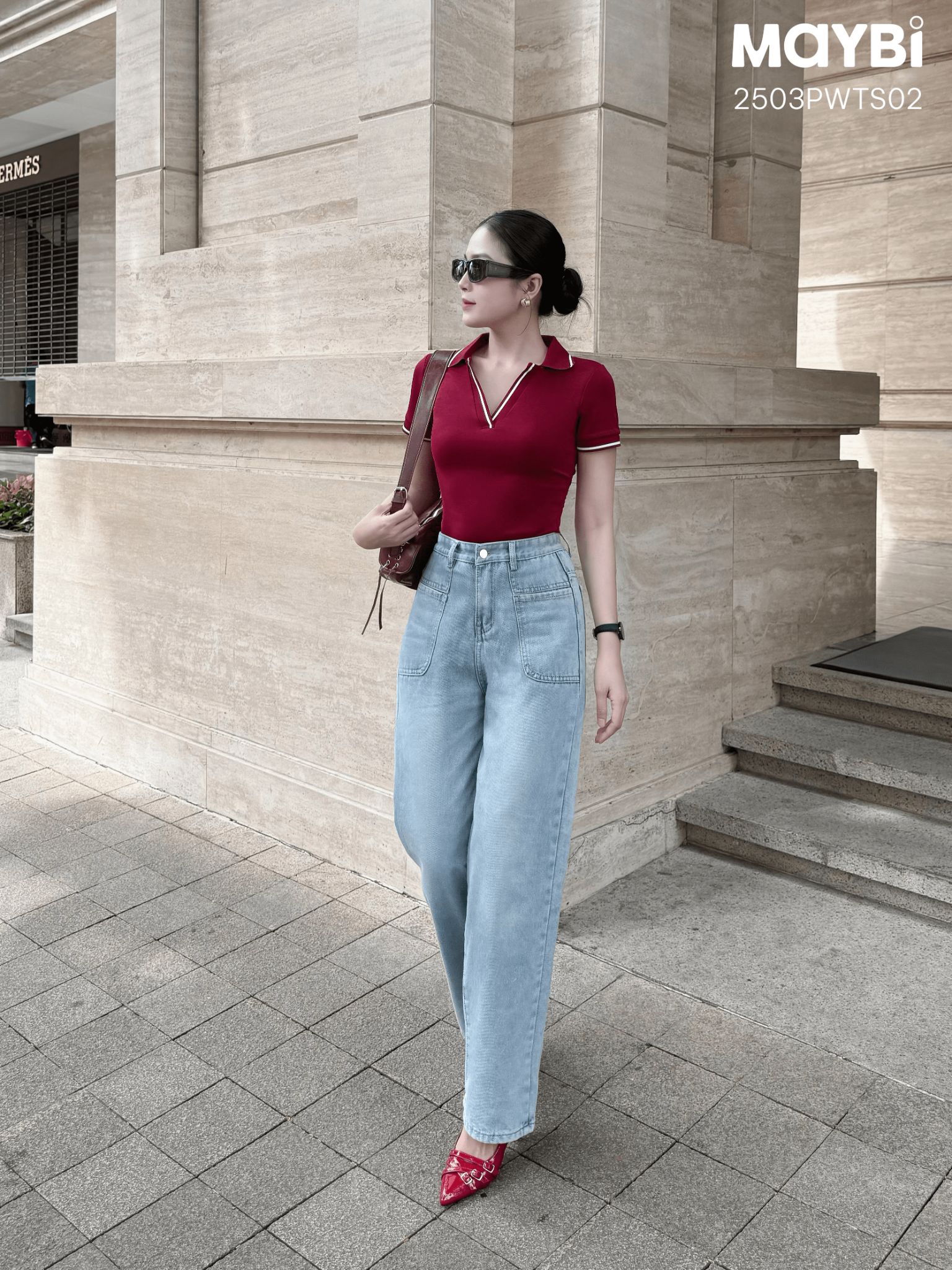 Áo thun polo ôm tay ngắn