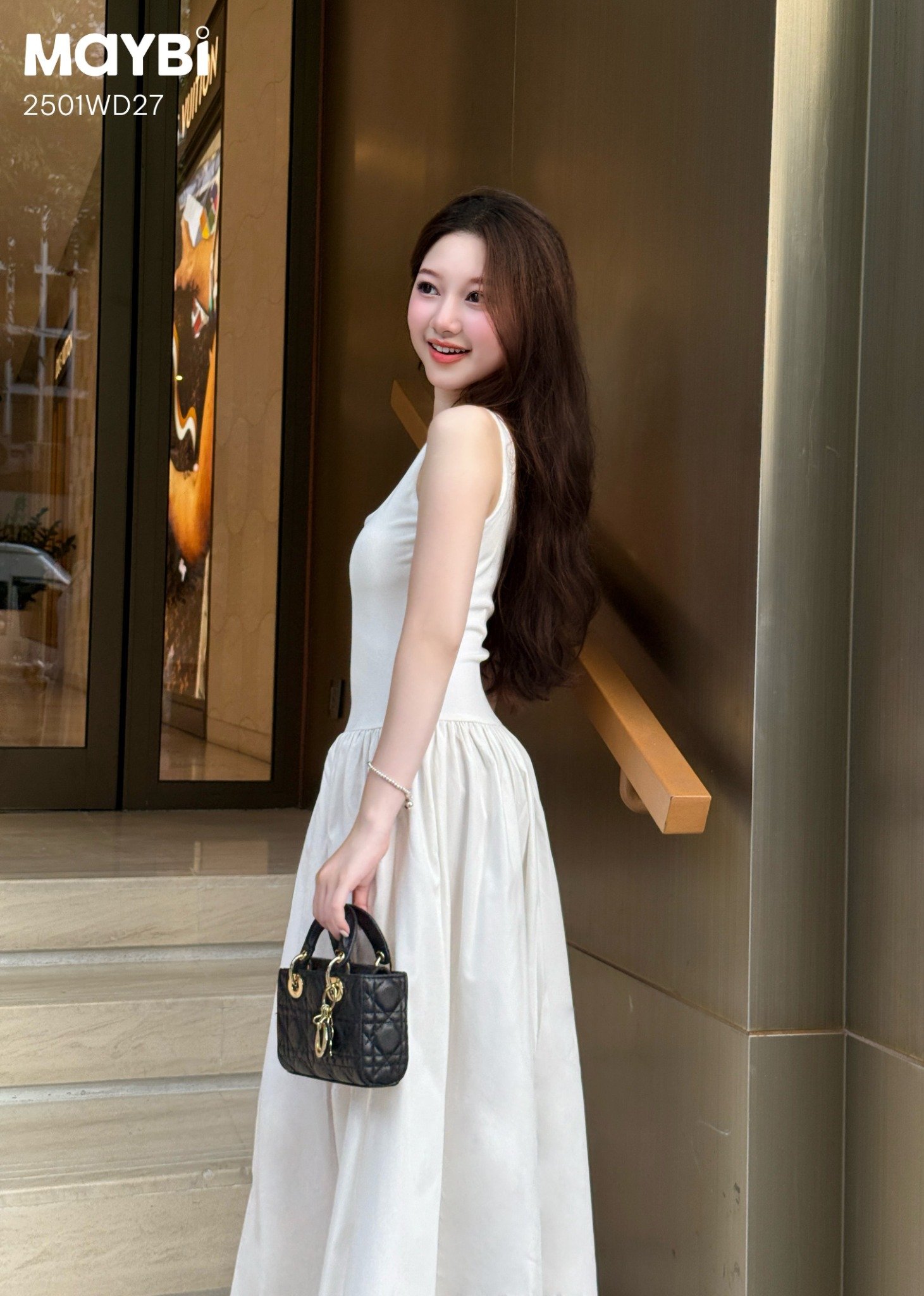 Đầm ôm xòe ba lỗ thun tăm dáng maxi