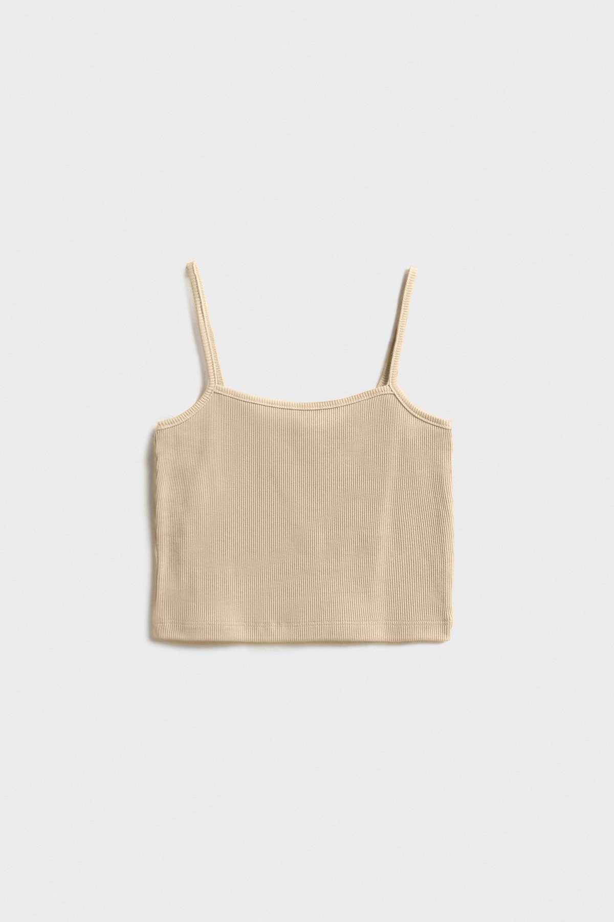 Áo croptop ôm thun gân 2 dây