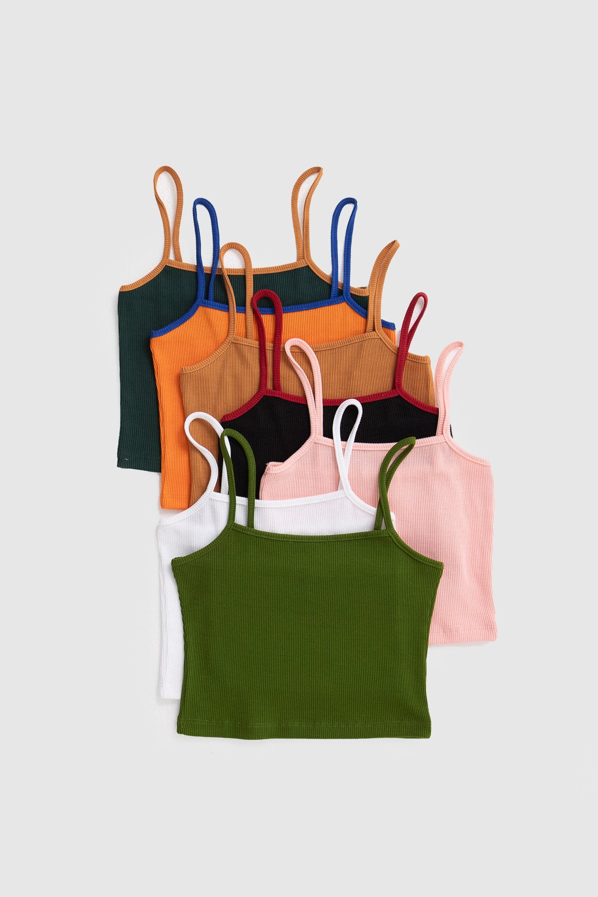 Áo croptop ôm thun gân 2 dây