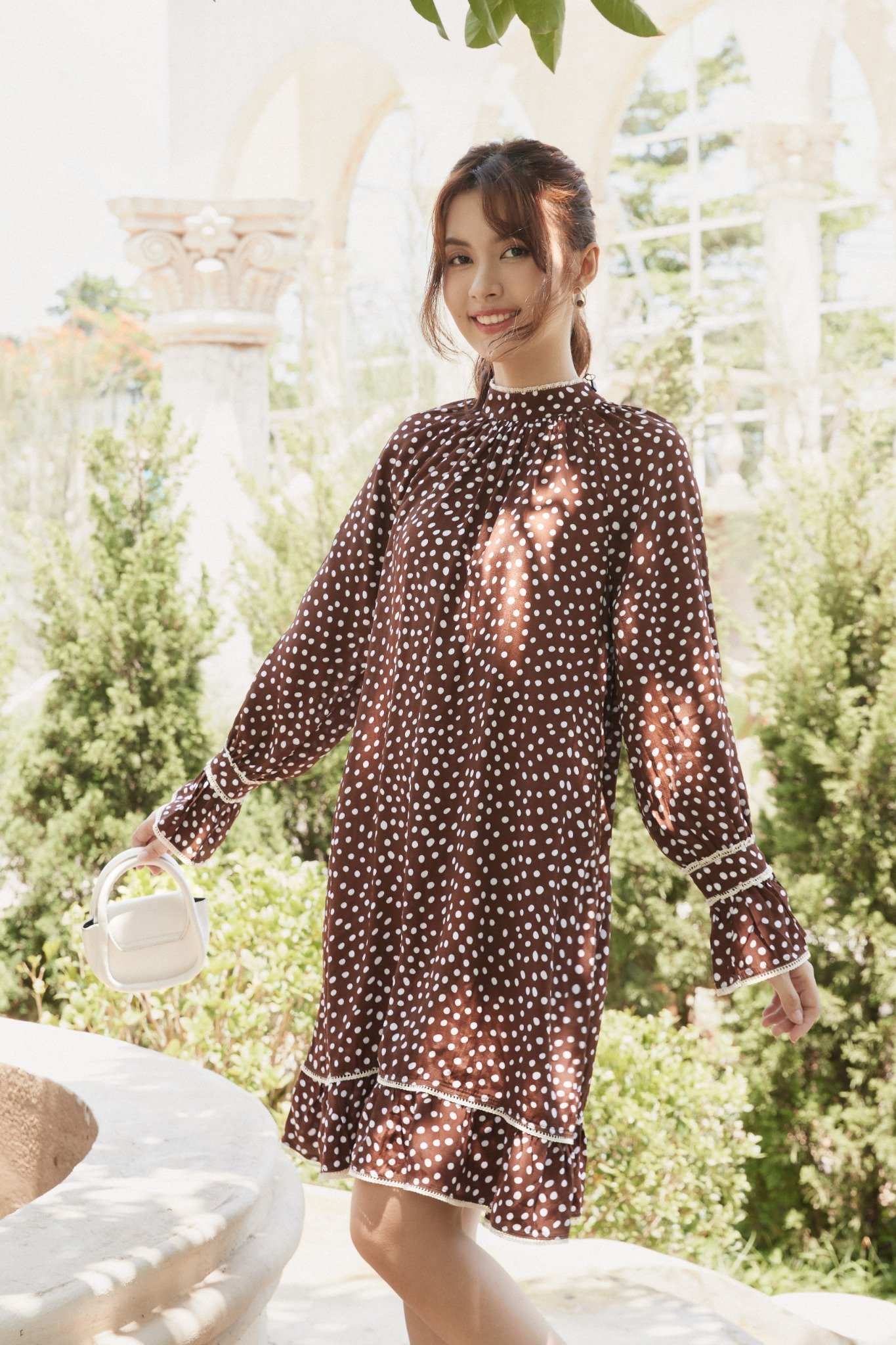 Đầm babydoll phối ren