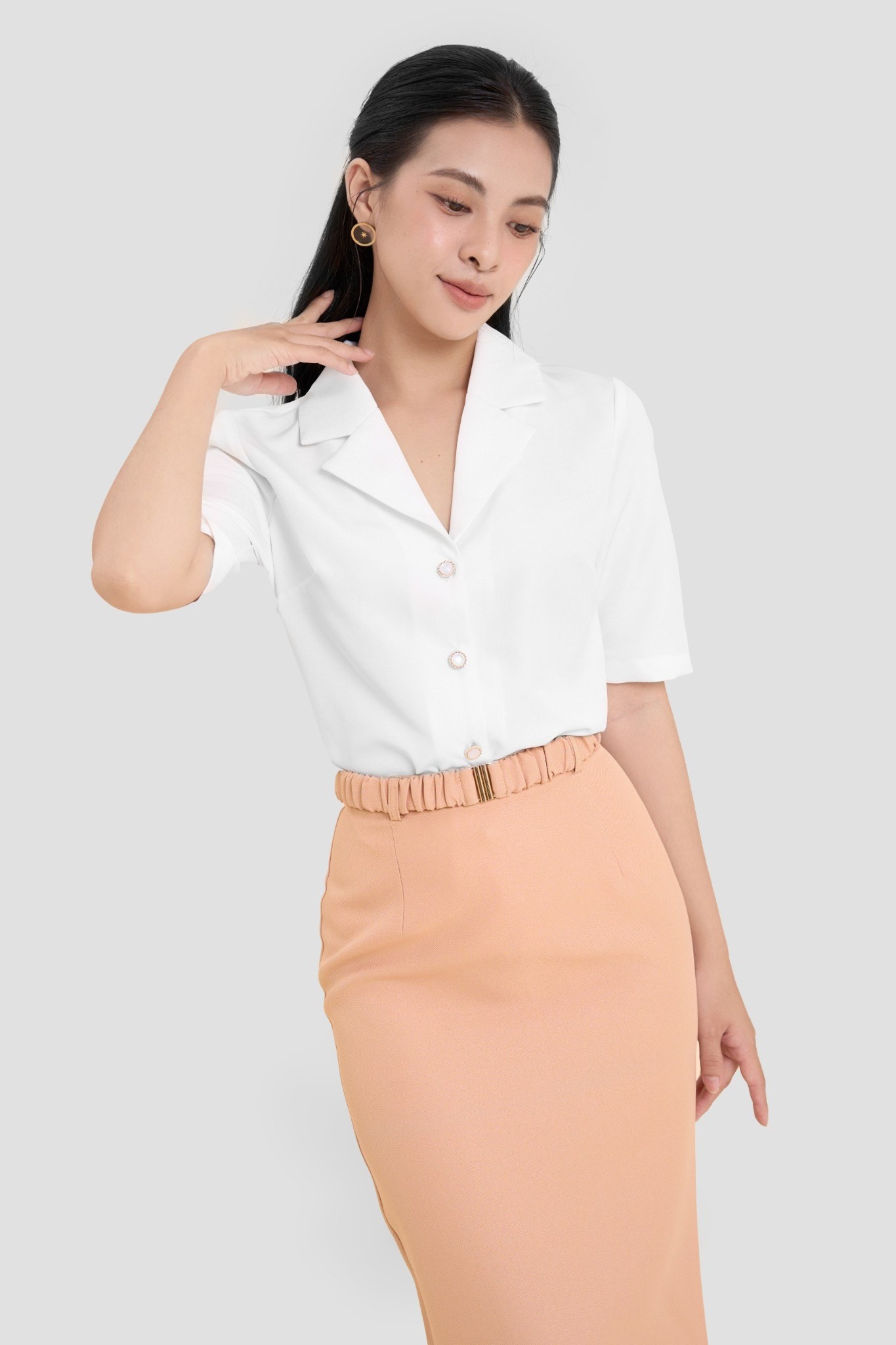 Áo cổ đan-ton xốp puply